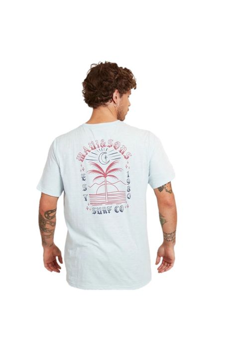 Polera Hombre Surf Co Celeste Maui-1