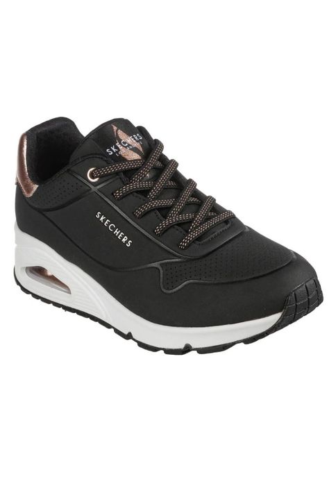 Zapatilla Mujer Uno Negro Skechers-1