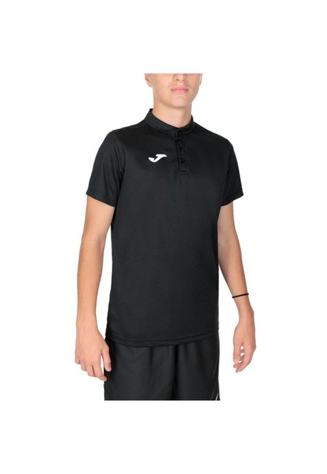 Polera Polo Hombre Hobby Negro Joma-1