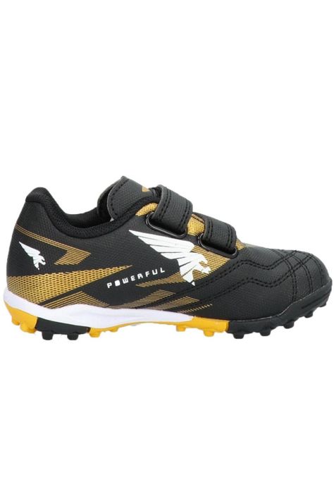 Zapatilla Fútbol Turf Kids Powerful Negro Gold Joma-0