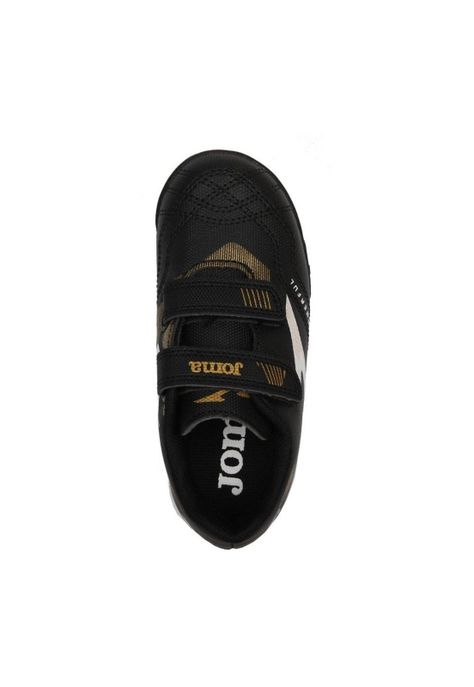 Zapatilla Fútbol Turf Kids Powerful Negro Gold Joma-2