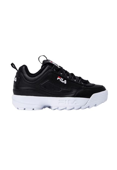 Zapatilla Mujer Disruptor II Premium Negro Blanco Fila-0