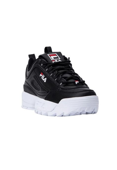 Zapatilla Mujer Disruptor II Premium Negro Blanco Fila-1