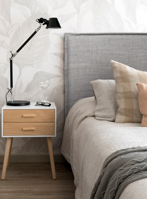RESPALDO DE CAMA - 1.5 PLAZAS -CON FUNDA LAVABLE - MODELO PESTAÑA - LINO TUCUMÁN GRIS-0