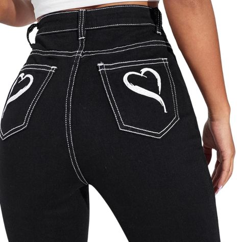 Jeans Estampado de Corazón-3