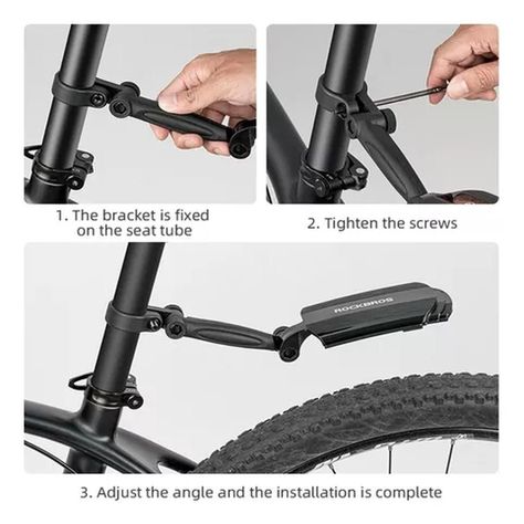 Set Tapabarros Bicicleta Delantero Trasero Rockbros Plegable-6