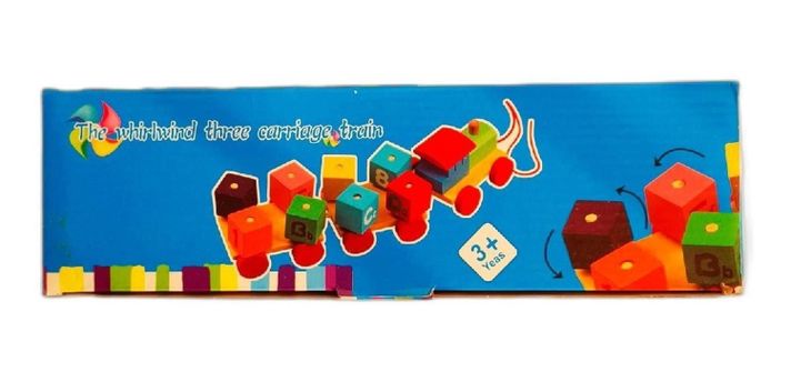 Juguetes Didacticos Niños Tren Bloques Numeros Madera-2