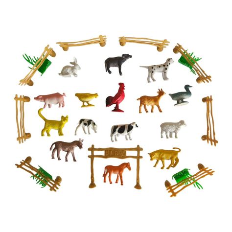 Juguetes Animales Granja 10 Figuras S-0