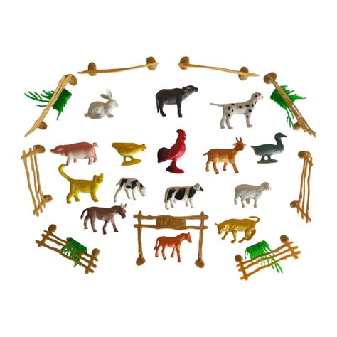 Juguetes Animales Granja 10 Figuras S-3