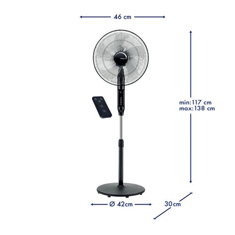 VENTILADOR PEDESTAL 16" BLACK-4