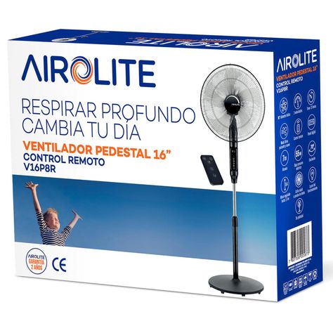VENTILADOR PEDESTAL 16" BLACK-5