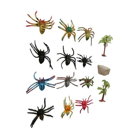 Juguetes Animales Arañas 12 Figuras S-1