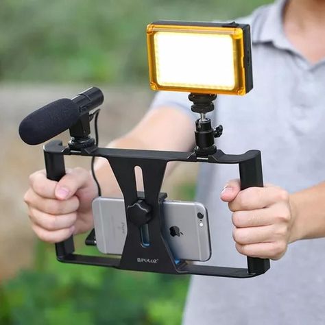 Estabilizador Flash Microfono Tripode Foto Video Smartphone-4