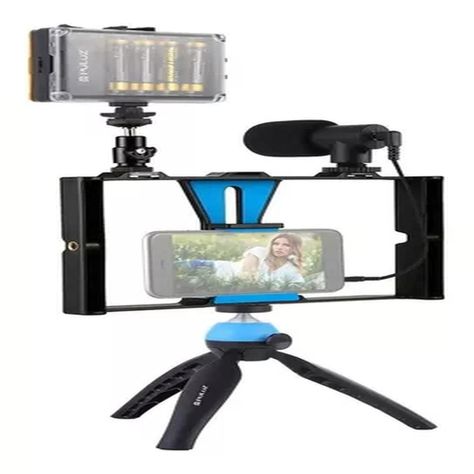 Estabilizador Flash Microfono Tripode Foto Video Smartphone-5