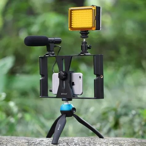 Estabilizador Flash Microfono Tripode Foto Video Smartphone-7