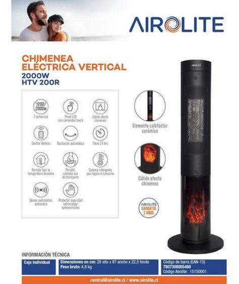 CHIMENEA ELÉCTRICA 200R-7