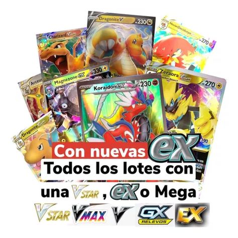 20 Cartas Pokemon Gx Ex Vmax Mega Sin Repetir Tgc Alter-3