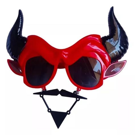 Lentes Cotillon Halloween Disfraz Diablo Rojo Somoscotillon-1