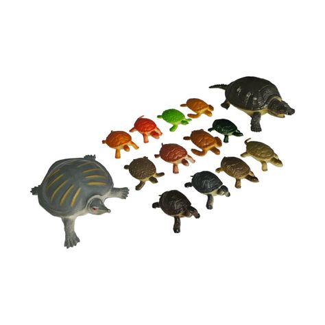 Juguetes De Animales Tortugas 14 Figuras S & M-3