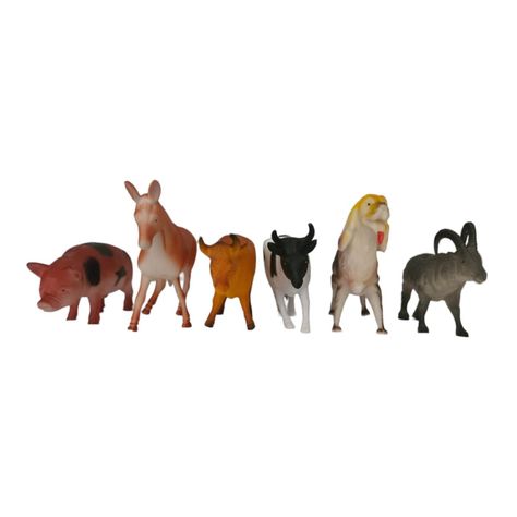 Juguetes Animales Granja 6 Figuras M-2