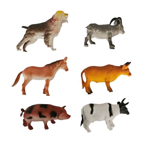 Juguetes Animales Granja 6 Figuras M-3
