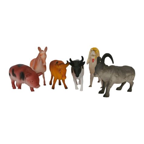 Juguetes Animales Granja 6 Figuras M-4