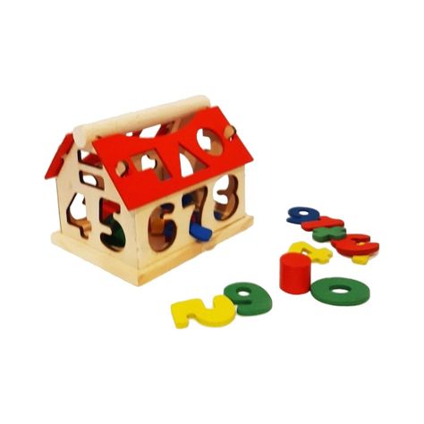 Juguetes Didacticos Casa Madera Numeros Encaje-1
