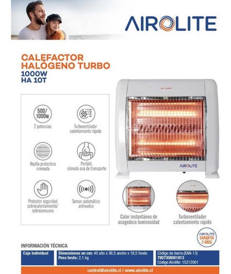 CALEFACTOR HALÓGENO HA-10T 1000W-7