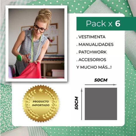 Pack 6 Cortes Telas Algodón, En Composé Para Manualidades-4