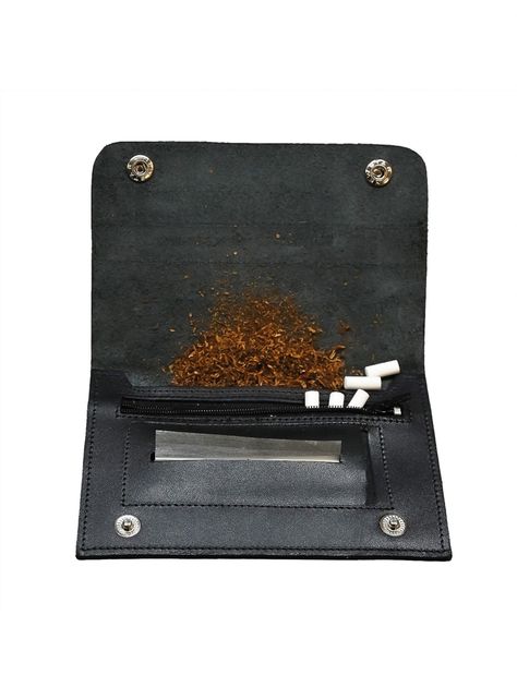 Tabaquera cuero Craftmen  Hombre Negro-4