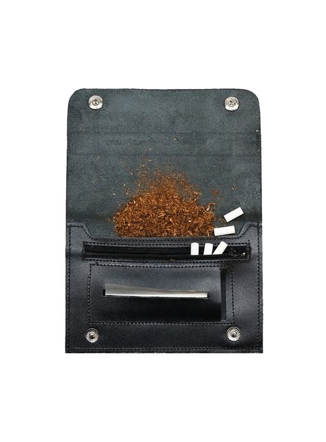 Tabaquera cuero Craftmen  Hombre Negro-3