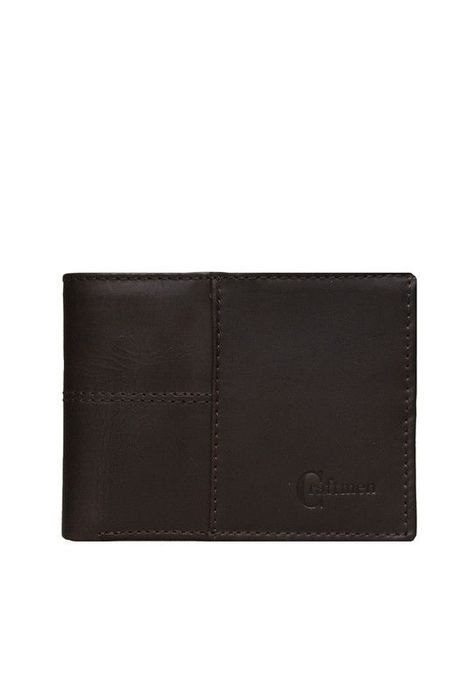 Billetera 100% cuero natural café Norwich Craftmen  -0