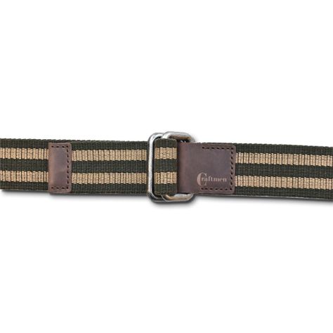 Cinturón Hombre, Reata Reversible Verde - Beige.-1