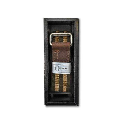 Cinturón Hombre, Reata Reversible Verde - Beige.-2
