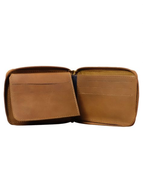 Billetera con Cierre, 100% cuero natural genuino.-2