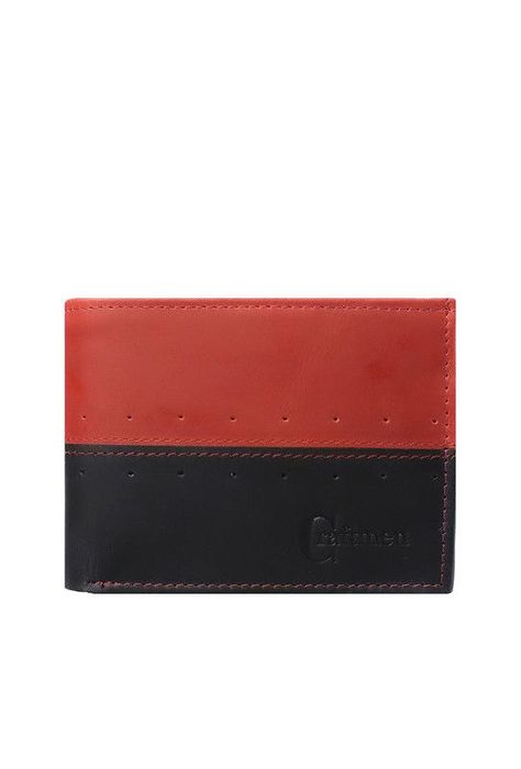 Billetera  100% cuero natural rojo Brigthon Craftmen -0