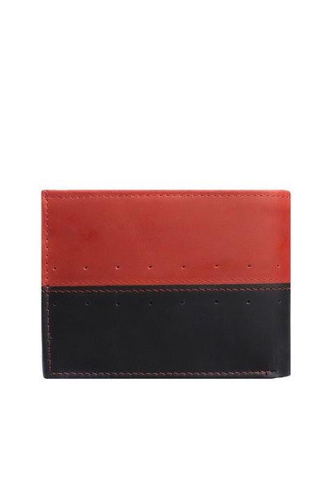 Billetera  100% cuero natural rojo Brigthon Craftmen -1