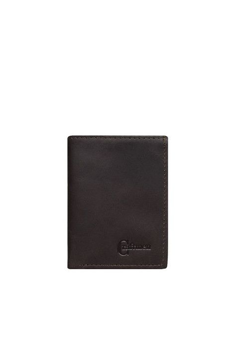 Tarjetero 100% cuero genuino cafe Craftmen -0