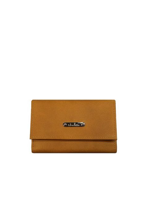 Billetera mujer  Harper Nicoletta 100% cuero genuino  café-0