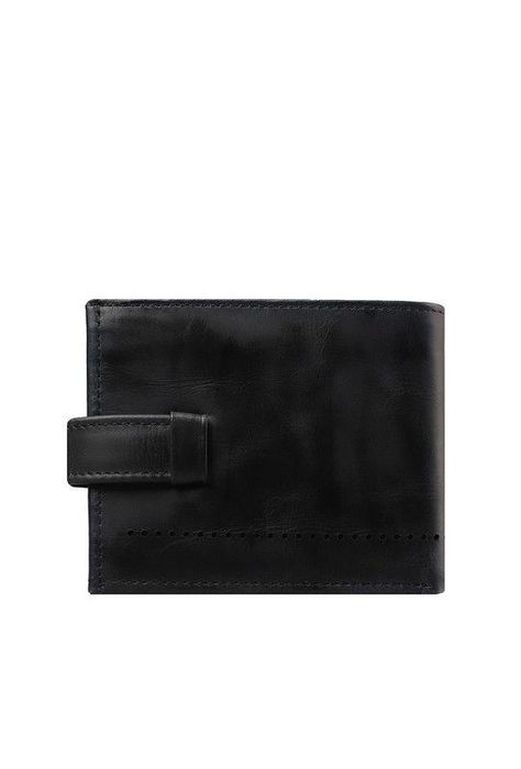 Billetera con Lengüeta 100% cuero natural negro Craftmen -1
