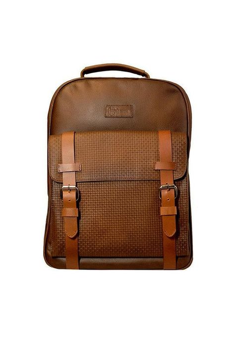 Mochila Notebook 15"  100% cuero natural café claro  Gerad   Craftmen -1