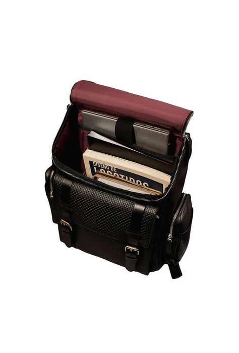 Mochila notebook  brandy 16"  100% cuero natural  negro  Craftmen -4