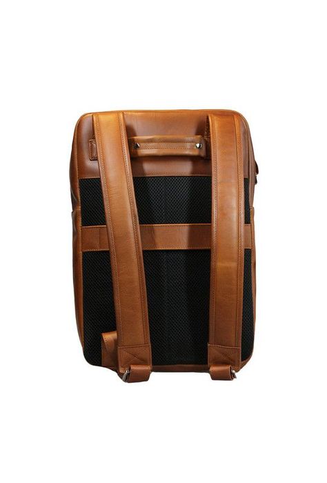Mochila notebook  brandy 16"  100% cuero natural  Glasgow Craftmen -2