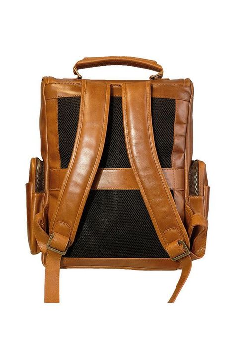 Mochila notebook  brandy 16"  100% cuero natural  Insignia Craftmen -1