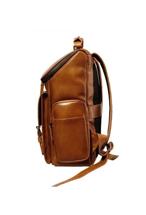 Mochila notebook  brandy 16"  100% cuero natural  Insignia Craftmen -2
