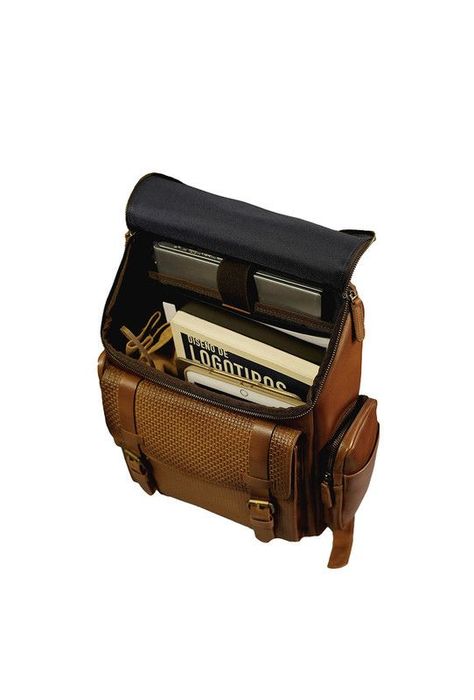 Mochila notebook  brandy 16"  100% cuero natural  Insignia Craftmen -3