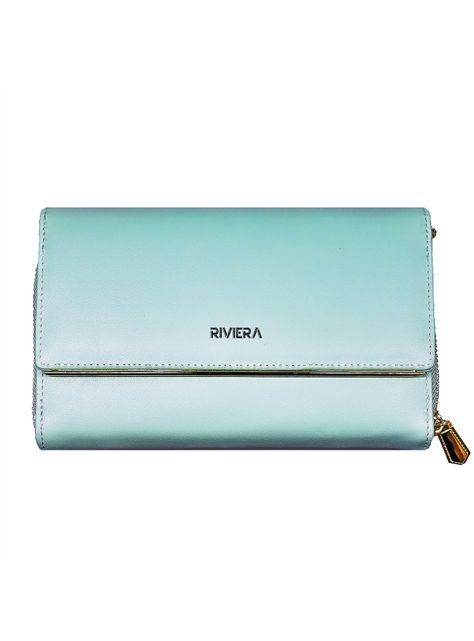 Cartera   Clutch Riviera  Verde Menta, Ecocuero-0