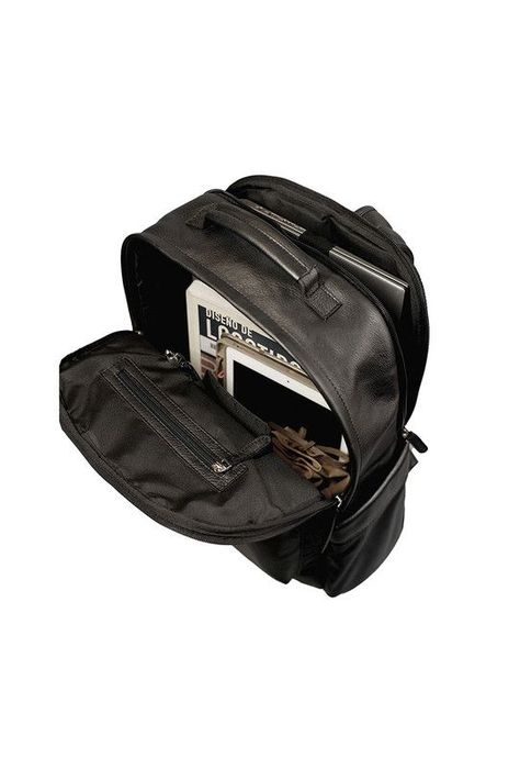 Mochila Notebook 15"  100% cuero natural negro Gregory  Craftmen -4
