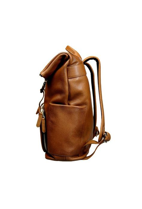 Mochila Notebook 16"  100% cuero natural brandy  Belfast  Craftmen -4