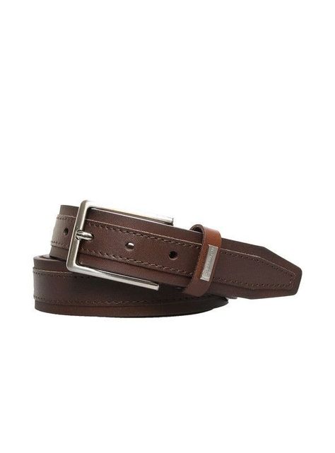 Cinturon  Lewis  Craftmen Reversible Cafe Negro 100% cuero genuino -0